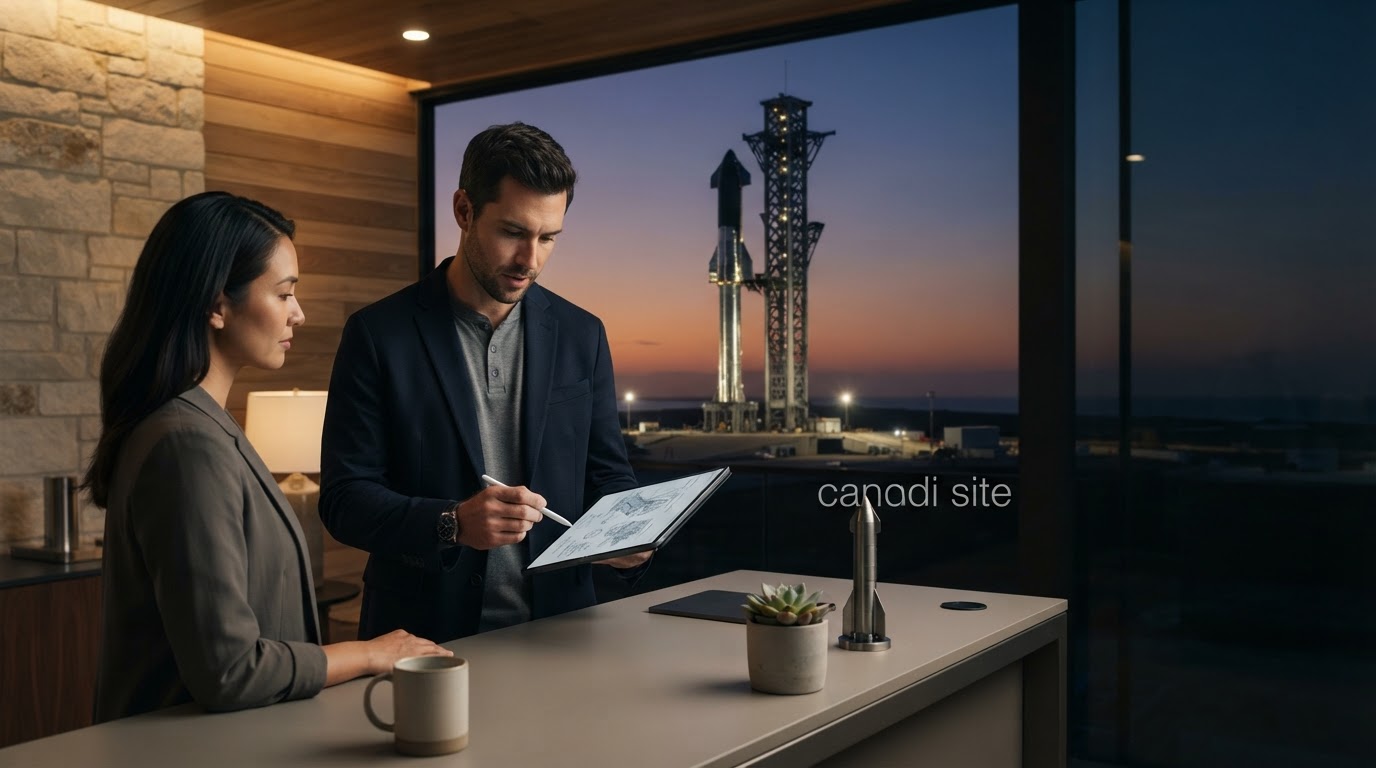 SpaceX (SPCX) — organska struktura kamena sa naznakama mreže podataka, simbol stabilnosti i analitike